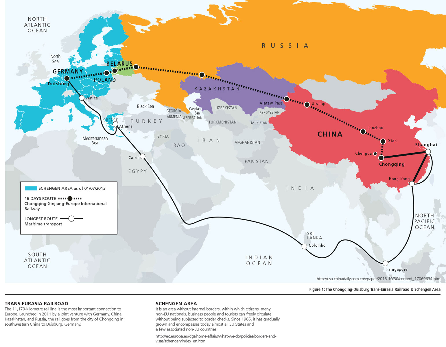Железная дорога шелковый путь Китай-Европа
